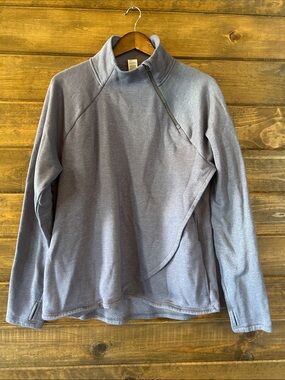 RBX Women's Heathered purple Asymmetric Quarter-Zip Pullover
